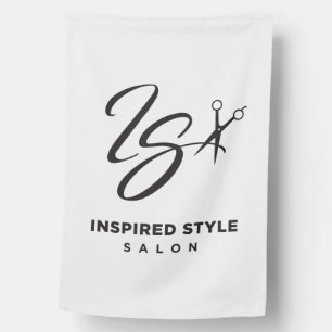 Inspired Style Salon Black and White Flag