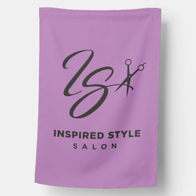Inspired Style Salon on Light Purple Flag (Front)