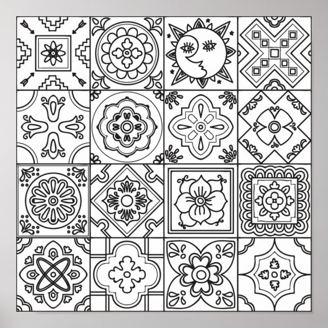 Inspired Talavera Pattern 2 Poster (Front)