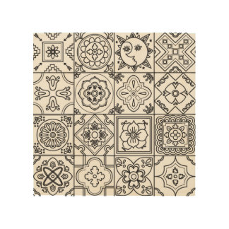 Inspired Talavera Pattern 5 Wood Wall Decor