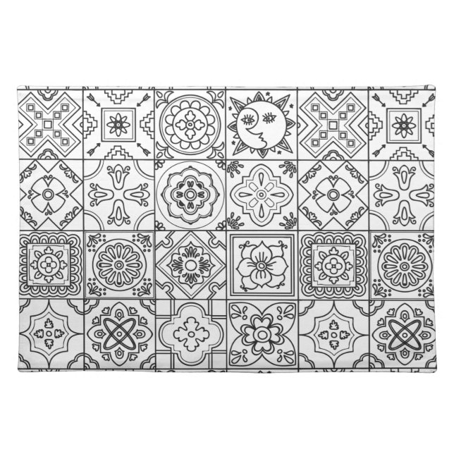 Inspired Talavera Pattern Placemat (Front)