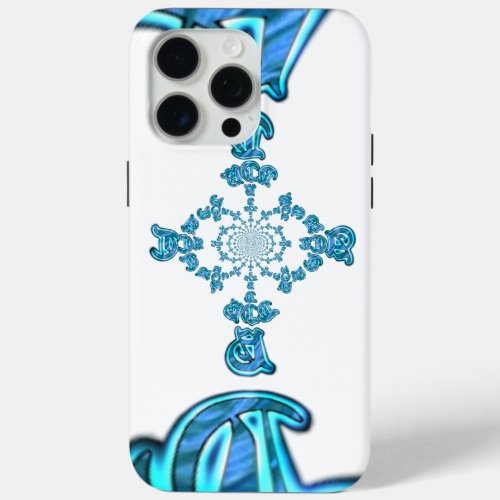 Inspired Text Action  Blue iPhone 15 Pro Max Case