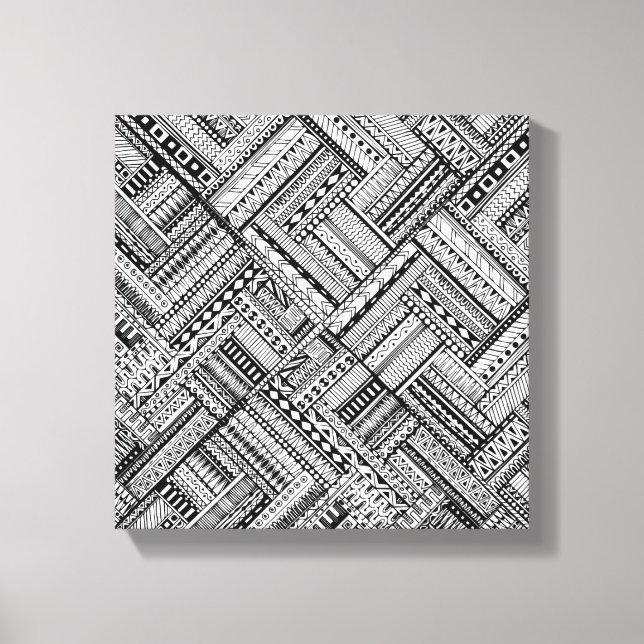 Inspired Tribal Art Pattern 6 Canvas Print (Front)