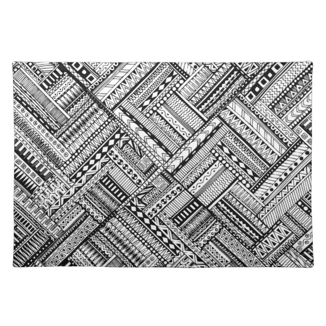 Inspired Tribal Art Pattern Placemat (Front)