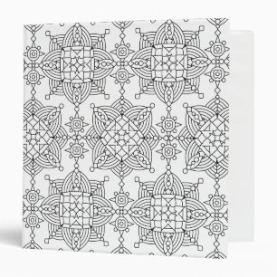 Inspired Tribal Artsy Pattern 3 Ring Binder