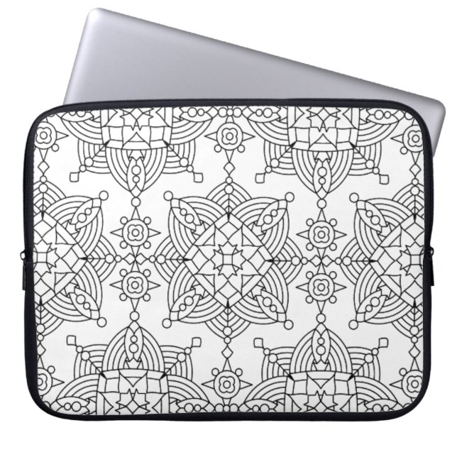 Inspired Tribal Artsy Pattern Laptop Sleeve (Front)