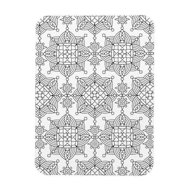 Inspired Tribal Artsy Pattern Magnet (Vertical)