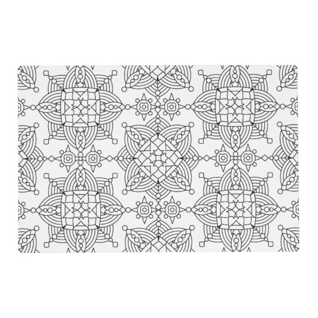 Inspired Tribal Artsy Pattern Placemat (Front)