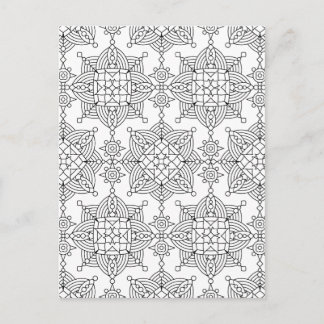 Inspired Tribal Artsy Pattern Postcard