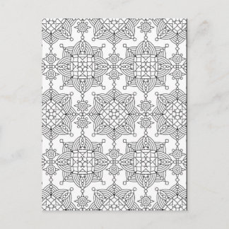 Inspired Tribal Artsy Pattern Postcard
