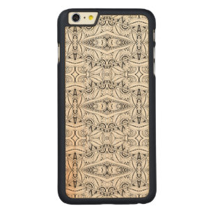 Inspired Tribal Design Carved Maple iPhone 6 Plus Slim Case