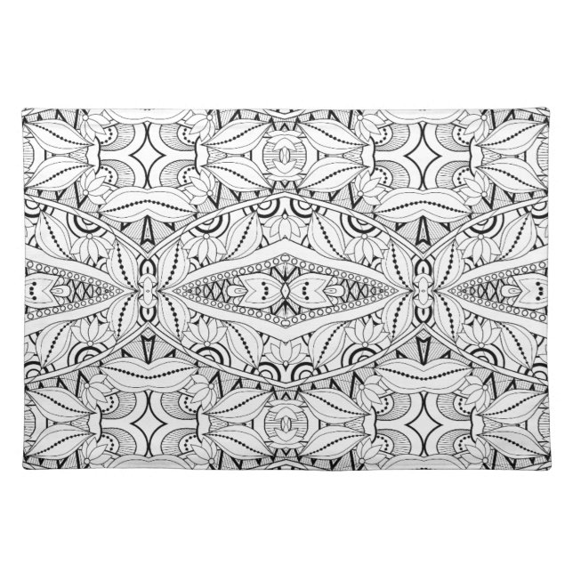 Inspired Tribal Design Cloth Placemat (Front)