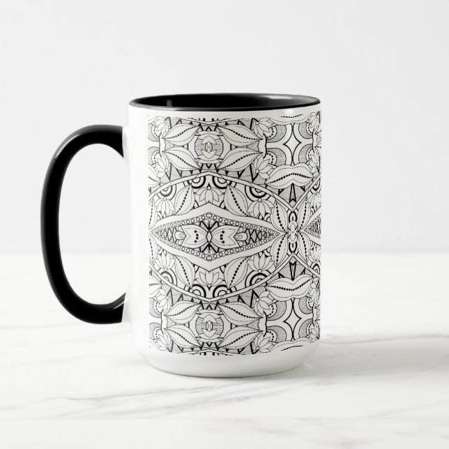 Inspired Tribal Design Mug (Left)