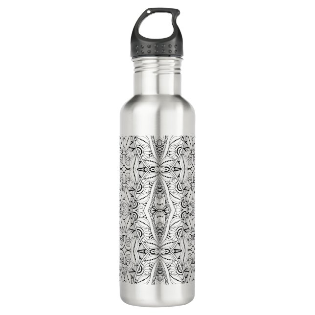 Inspired Tribal Design Water Bottle (Front)