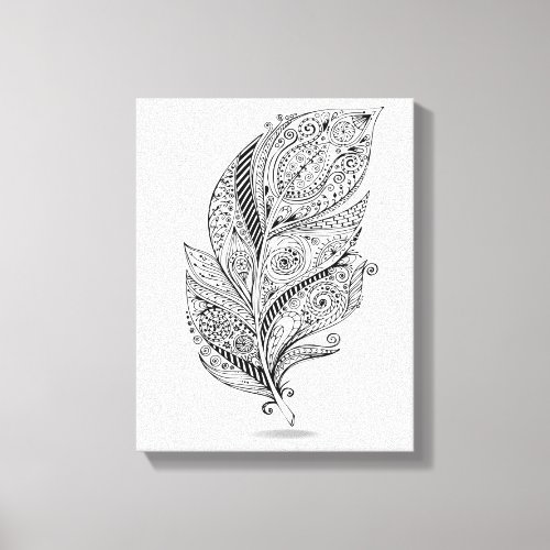 Inspired Tribal Feather 6 Canvas Print