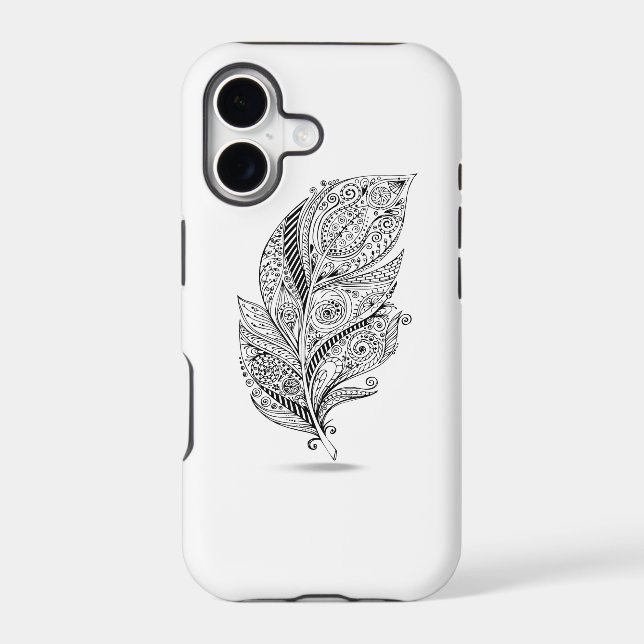 Inspired Tribal Feather Iphone Case (Back)