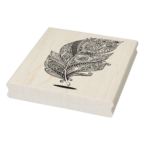 Inspired Tribal Feather Rubber Stamp