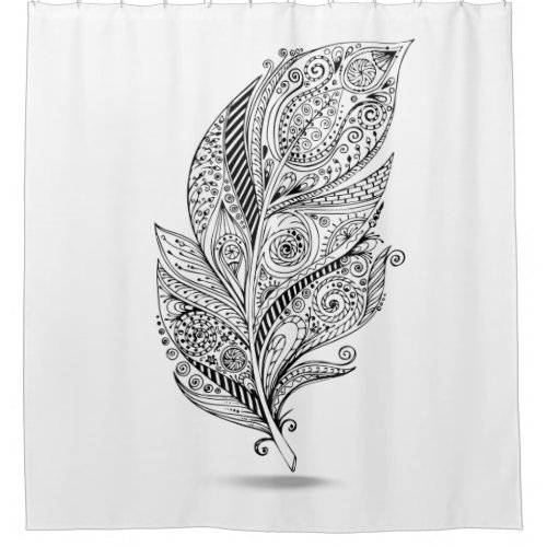 Inspired Tribal Feather Shower Curtain