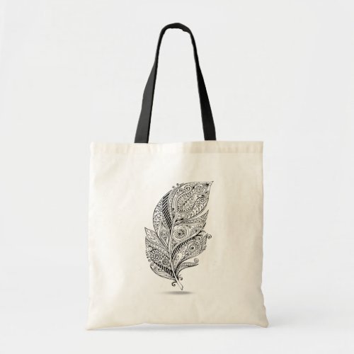 Inspired Tribal Feather Tote Bag