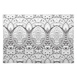 Inspired Tribal Illustration Cloth Placemat
