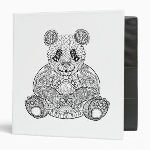 Inspired Tribal Panda 3 Ring Binder