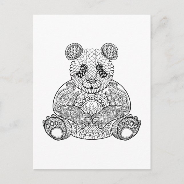Inspired Tribal Panda Postcard (Front)