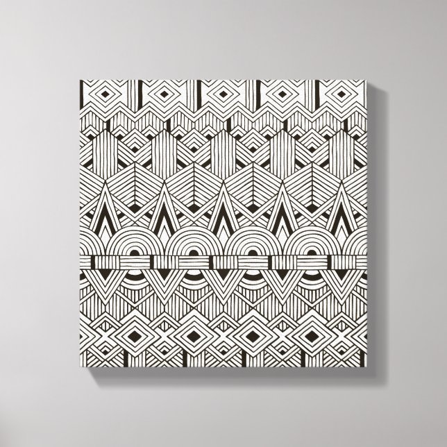Inspired Tribal Pattern 6 Canvas Print (Front)