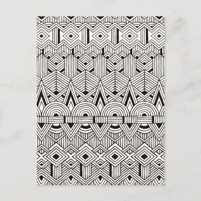 Inspired Tribal Pattern Postcard (Front)