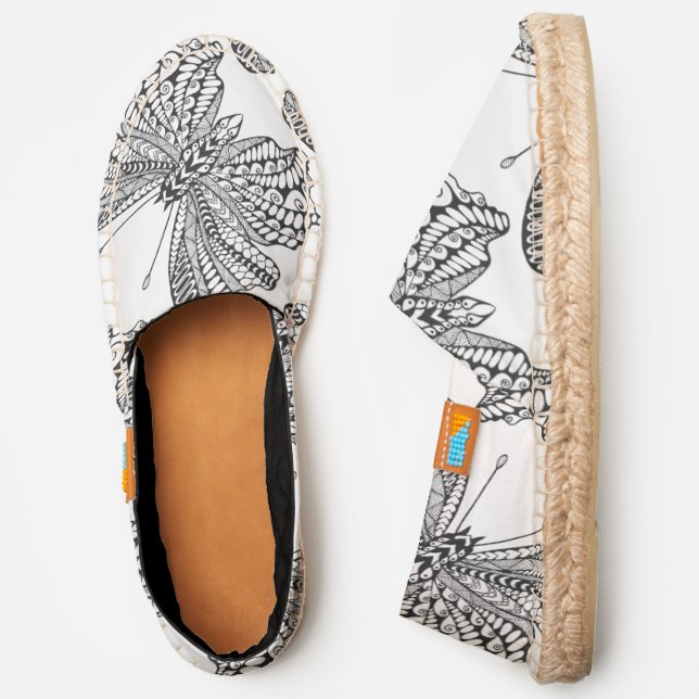 Inspired Tropical Butterfly Espadrilles (Side)