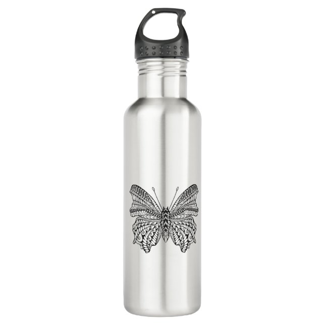 Inspired Tropical Butterfly Water Bottle (Front)