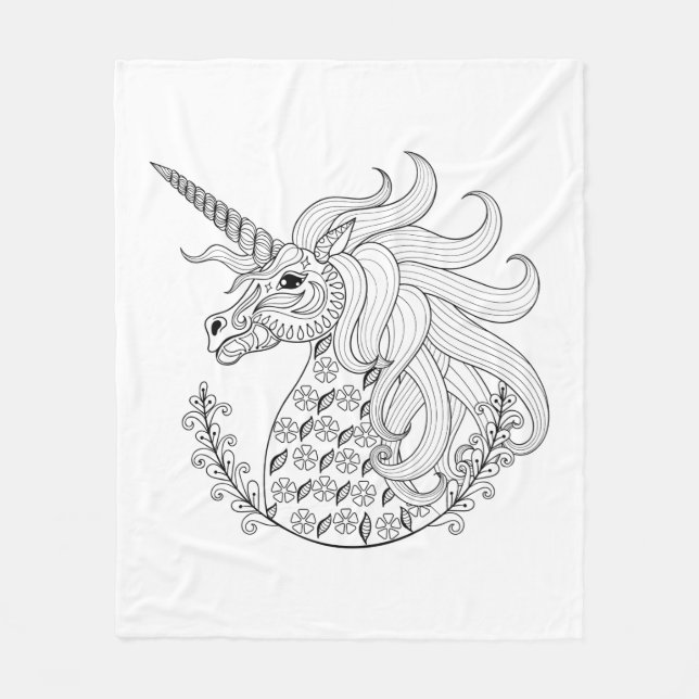 Inspired Unicorn Fleece Blanket (Front)