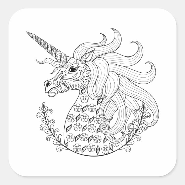 Inspired Unicorn Square Sticker (Front)