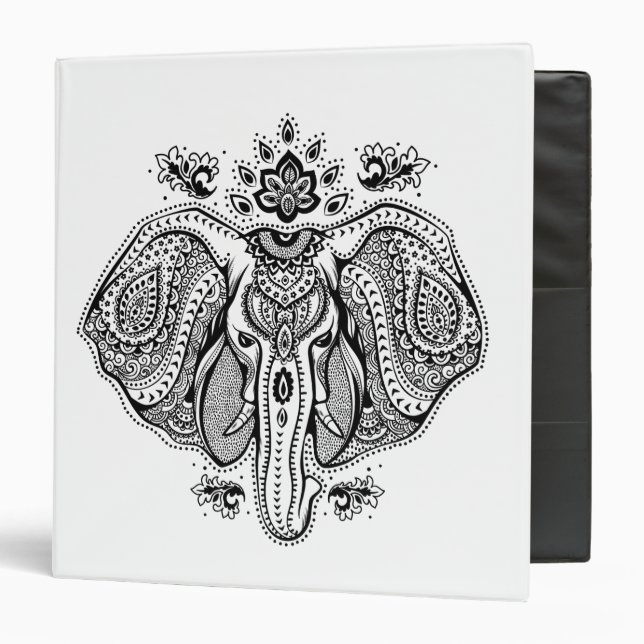 Inspired Vintage Indian Elephant Binder (Front/Inside)