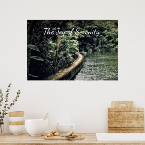 Inspired Water Nature Joy Serenity Personsonalize  Poster