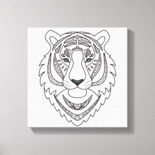 Inspired White Tiger 6 Canvas Print