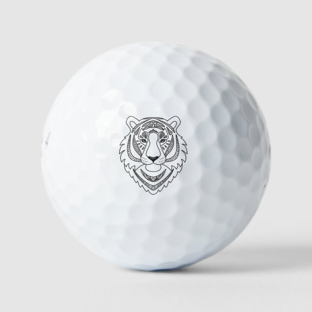 Inspired White Tiger Golf Balls (Front)