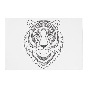Inspired White Tiger Placemat