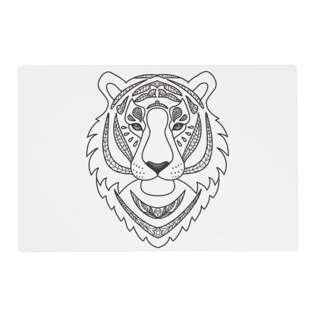 Inspired White Tiger Placemat (Front)