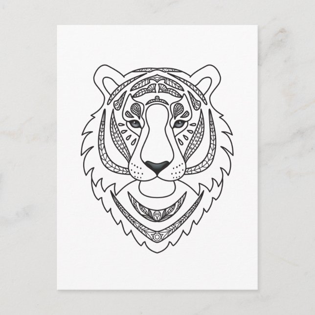 Inspired White Tiger Postcard (Front)