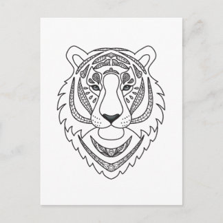 Inspired White Tiger Postcard