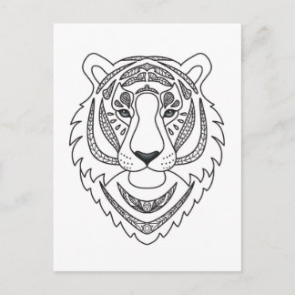 Inspired White Tiger Postcard