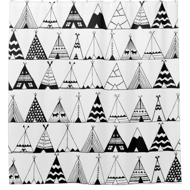 Inspired Wigwam Shower Curtain (Front)