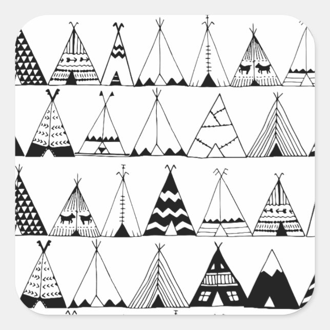 Inspired Wigwam Square Sticker (Front)