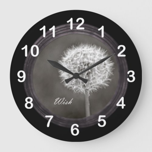 Inspired Wish Dandelion Large Clock