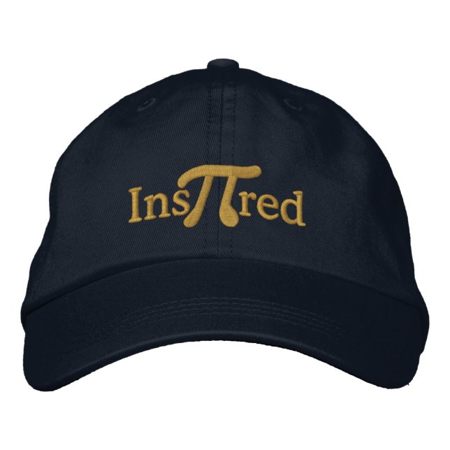 Inspired with Pi Embroidered Baseball Cap (Front)