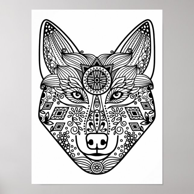 Inspired Wolf Head 2 Poster (Front)