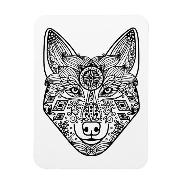 Inspired Wolf Head Magnet (Vertical)