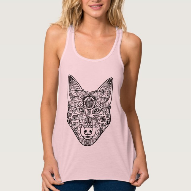 Inspired Wolf Head Tank Top (Front)