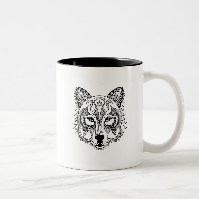 Inspired Wolf Two-Tone Coffee Mug (Right)