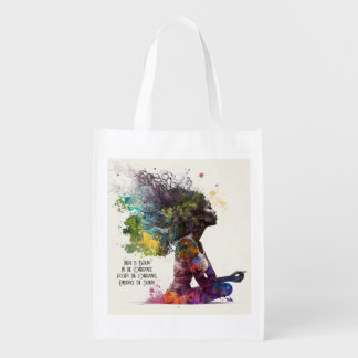 Inspired Woman Embrace Reusable Grocery Bag